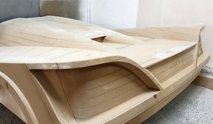 CNC Modelle aus MDF, Motorhaube MDF Modelle