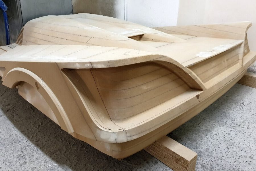 CNC Modelle aus MDF, Motorhaube aus MDF gefräst, MDF Modelle