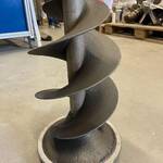 Metallspiral 3D drucken, Schneckenspiral 3D drucken aus Metall, LMD Druckverfahren